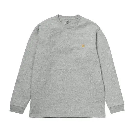 Carhartt Wip Chase Long Sleeve Grey Heather Gold - small